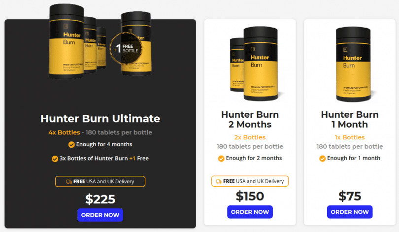 hunter burn deals package